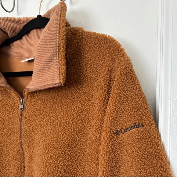 Columbia • Blue Point Creek Fleece Full Zip Jacket, Camel Brown - Size XXL - Picture 4 of 16